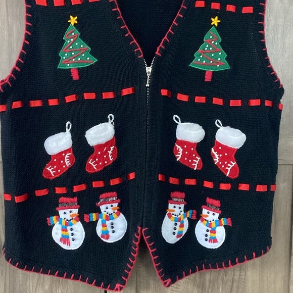 Victoria Jones Vintage Festive Christmas Sweater Cotton Blend Women's Size XL - Picture 2 of 14